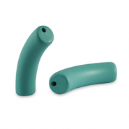 Acrylperlen tubes matt Teal green