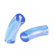 Acrylperlen tubes Carolina blue-AB coating