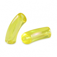 Acrylperlen tubes Freesia yellow-AB coating