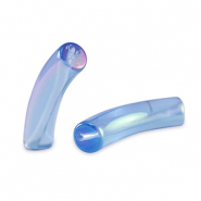 Acrylperlen tubes Carolina blue-AB coating