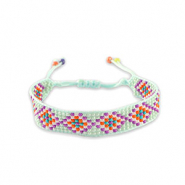 Armband Mint green-purple