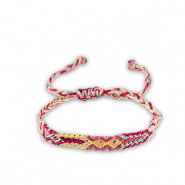 Armband Bordeaux red-quarzo pink