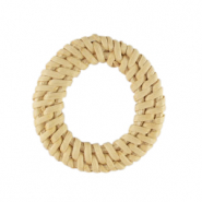 Rattan Anh&auml;nger 40mm Natural white