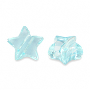 Perlen Acryl Star Transparent turquoise blue