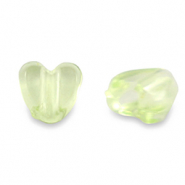 Perlen Acryl Heart Transparent light green