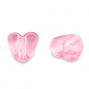 Perlen Acryl Heart Transparent pink