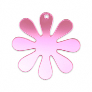 Statement-Anh&auml;nger Flower 35mm Metallic magenta purple