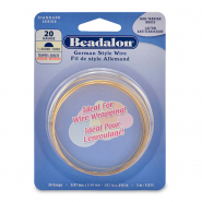 Beadalon German Style Wire 20Gauge half Round Gold