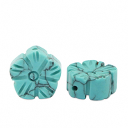 Perlen Naturstein Calcit Flower Turquois
