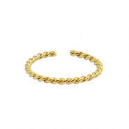 Stainless Steel - Rostfrei Stahl Ringe Twist Gold