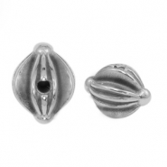 Perlen aus Stainless Steel - Rostfreiem Stahl Deco Antik silber