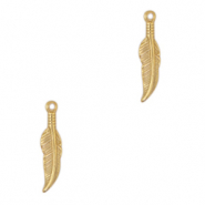 Anh&auml;nger aus Stainless Steel - Rostfreiem Stahl Feather Gold