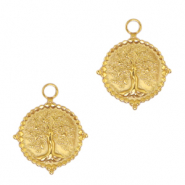 Anh&auml;nger aus Stainless Steel - Rostfreiem Stahl Tree of Life Gold