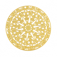 Anh&auml;nger aus Stainless Steel - Rostfreiem Stahl Bohemian 40mm Gold