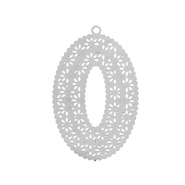 Anh&auml;nger aus Stainless Steel - Rostfreiem Stahl Bohemian oval Silver