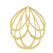 Anh&auml;nger aus Stainless Steel - Rostfreiem Stahl Bohemian Flower Gold