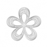 Anh&auml;nger aus Stainless Steel - Rostfreiem Stahl Bohemian Flower Silver