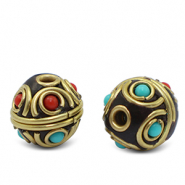 Perlen Bohemian Turquoise-red antique gold