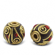 Perlen Bohemian Red-antique gold