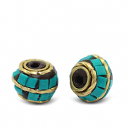 Perlen Bohemian Turquoise-antique gold