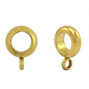 Perlen aus Stainless Steel - Rostfreiem Stahl Disc mit &Ouml;se Gold