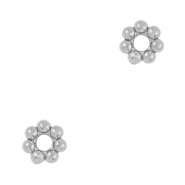 Perlen aus Stainless Steel - Rostfreiem Stahl Spacer Bali Ring 4mm Silver