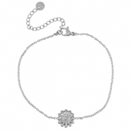 Stainless Steel - Rostfrei Stahl Armb&auml;nder Flower Silver