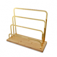 Schmuck Display f&uuml;r Ohrringe Natural-gold