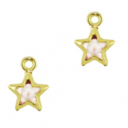 Anh&auml;nger aus Kristallglas Star Peach-gold