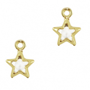 Anh&auml;nger aus Kristallglas Star Crystal-gold