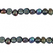 S&uuml;&szlig;wasser Perlen Nugget 4-5mm Dark peacock blue