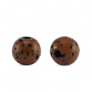 Polaris Perle 6mm rund Sassi Chestnut brown-black