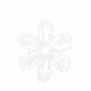 Facetten Perlen Anh&auml;nger Flower Transparent