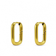 Ohrringe / Ohrstecker aus Stainless Steel - Rostfreiem Stahl Oval Gold