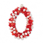 Facetten Perlen Anh&auml;nger Oval Multicolour