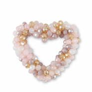 Facetten Perlen Anh&auml;nger Heart Multicolour