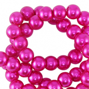 Glaswachs Perlen 8mm Fuchsia