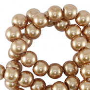 Glaswachs Perlen 8mm Taupe brown