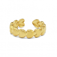 Stainless Steel - Rostfrei Stahl Ringe heart Gold