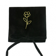 Schmuck Beutel Blume Black-gold