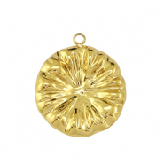 Anh&auml;nger aus Stainless Steel - Rostfreiem Stahl flower Gold