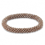 Facetten Glas Armband Mauve purple