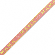 Schmucktextband "mama" Vintage pink-gold