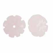 Perlen Naturstein Milchquarz Flower Light pink