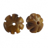 Perlen Naturstein Tigerauge Flower Golden brown
