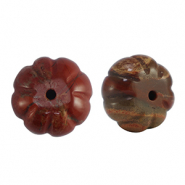 Perlen Naturstein Jaspis Flower Red-brown