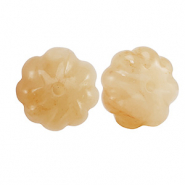 Perlen Naturstein Aventurinquarz Flower Copper orange