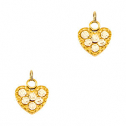 Anhänger aus Stainless Steel - Rostfreiem Stahl Heart Gold