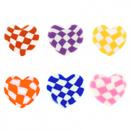 Perlen Polymer Heart Multicolor