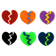 Perlen Polymer Broken Heart Multicolor